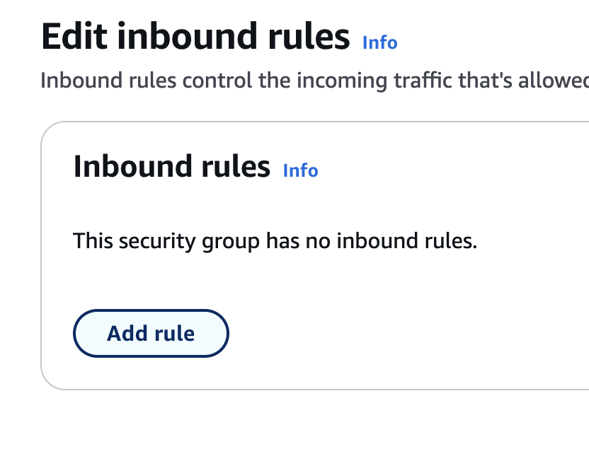 screen shot of edit inbound rules
