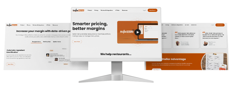 Stellar Menus Case Study Mockup