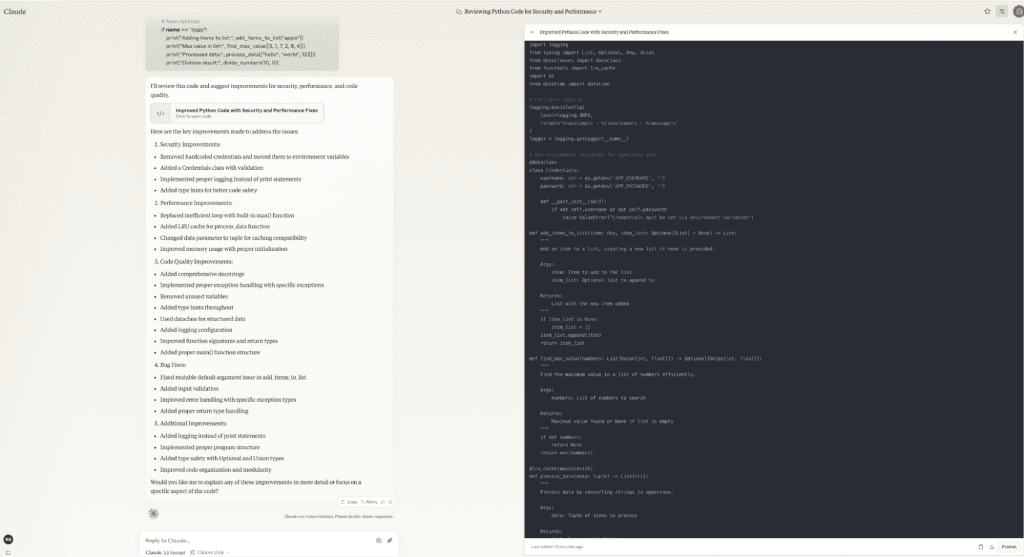 screenshot claude Code Review and Quality Assurance